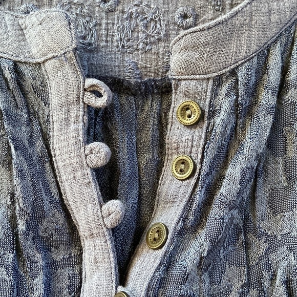 Lucky Brand Blue Lace Peasant Top Size XS - Picture 5 of 16